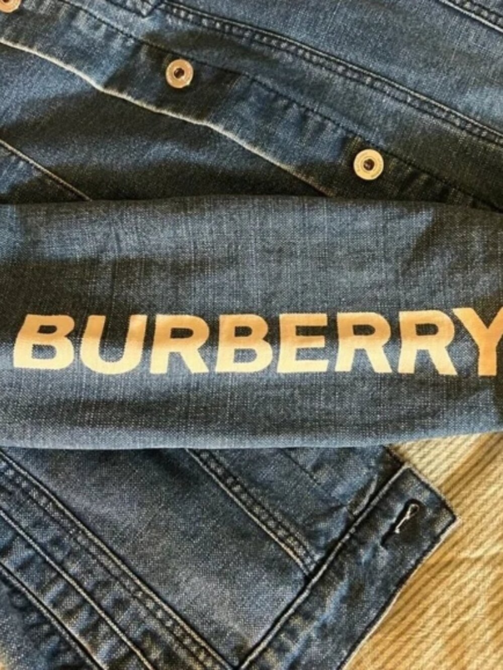 Authentic Burberry Logo Denim Trucker Jacket 16Y - Picture 8 of 13